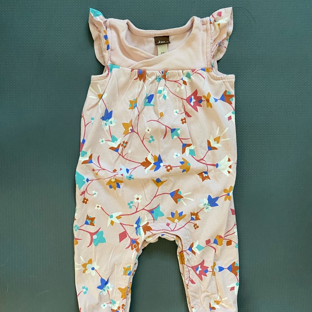 Tea collection romper (3-6mos)
